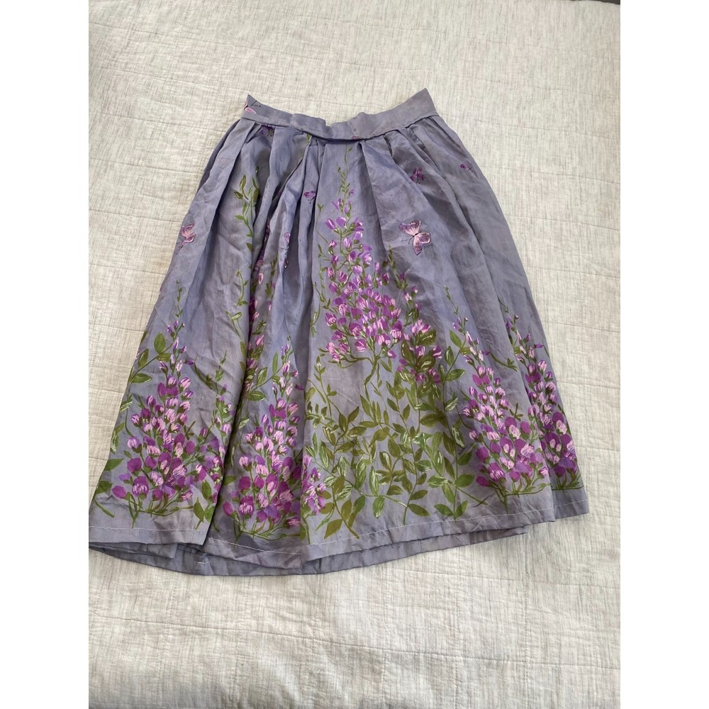 Lavender floral skirt